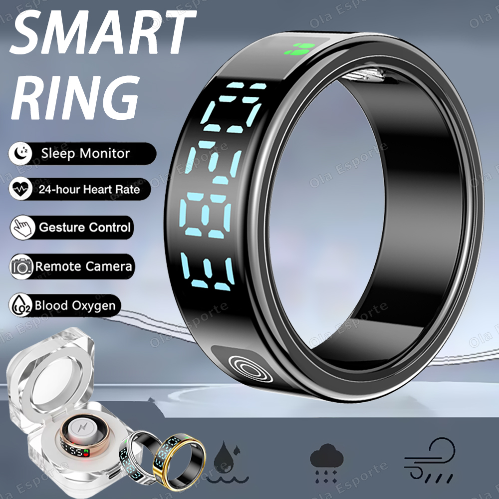 Blood Oxygen Monitor - SR08 Smart Ring with Charging Box