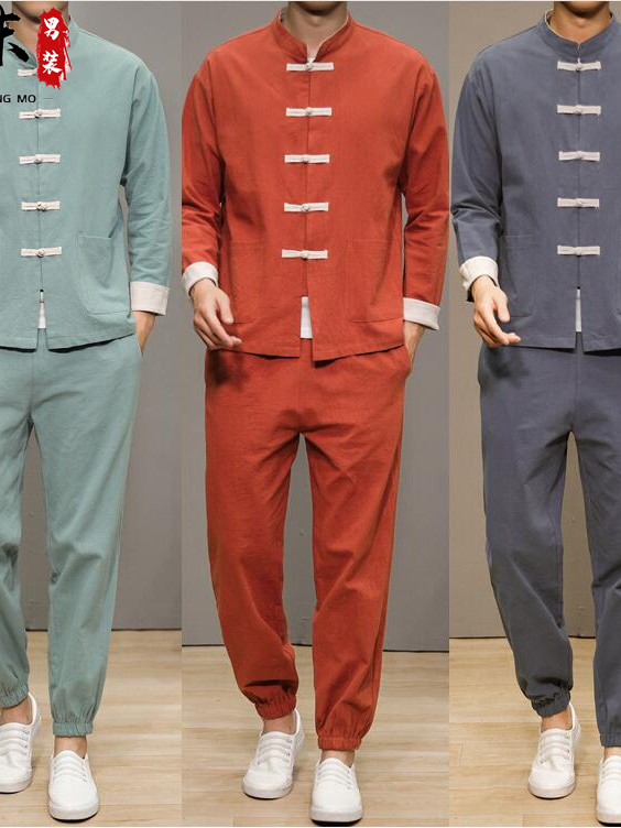 Health & Wellness Alegria - Chinese Style Cotton Linen Tang Suit
