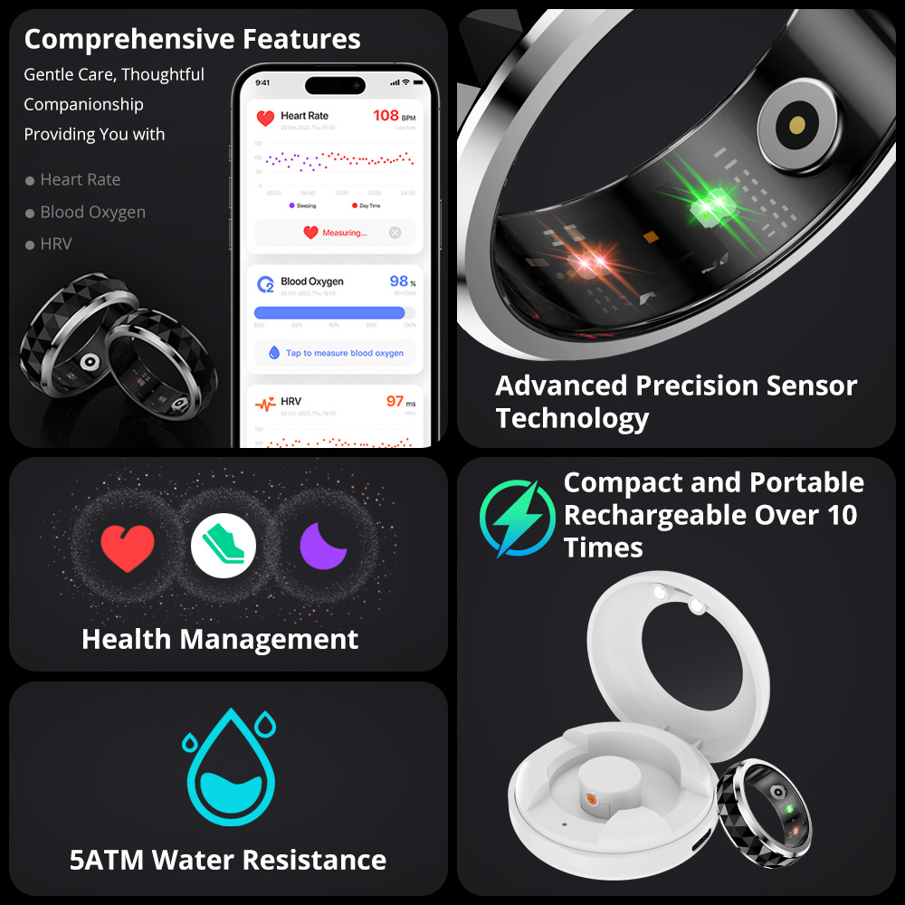 2024 COLMI R11 Smart Ring, Fid - Blood Oxygen Monitor ulasan dan harga
