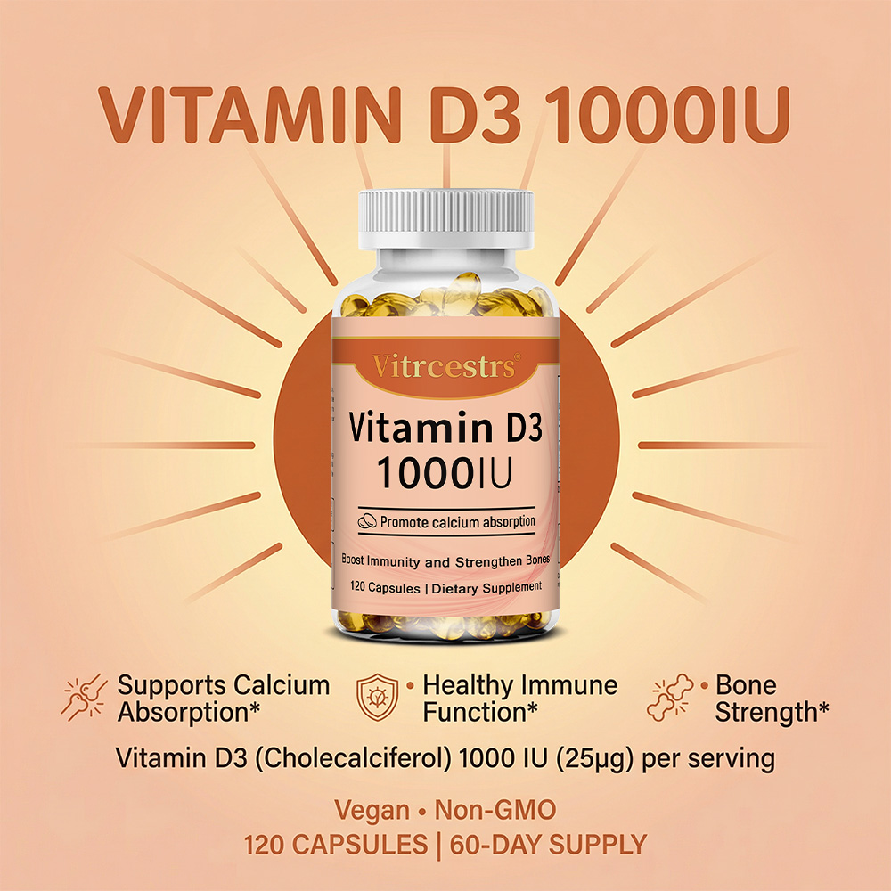 Vitamin D3 1000 IU Capsules, S - Health Wellness & Nutrition Center Llc ulasan dan harga