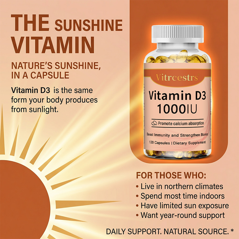 Vitamin D3 1000 IU Capsules, S - Health Wellness & Nutrition Center Llc ulasan dan harga