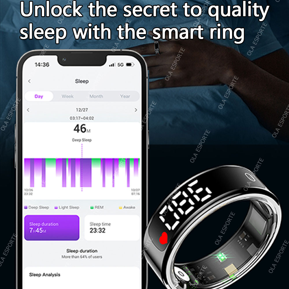 2026 New Smart Ring Display Sc - Blood Oxygen Monitor ulasan dan harga
