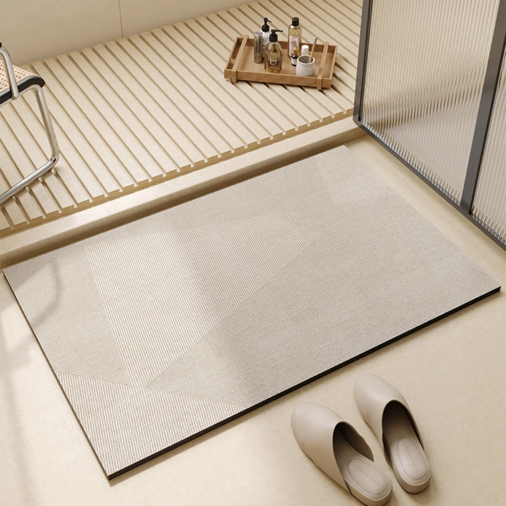 Light Coffee Geometric Line Di - Bamboo Bath Mat ulasan dan harga