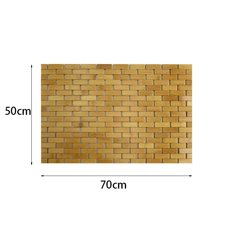 Teak Wood Bath Mat Feet Shower - Bamboo Bath Mat ulasan dan harga