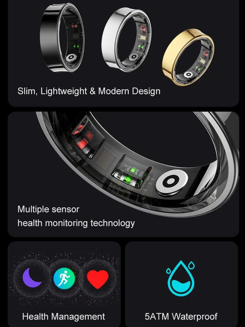 New Smart Ring R09 Health Moni - Blood Oxygen Monitor ulasan dan harga